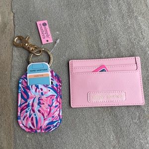 NWT Simply Southern Hand Sanitizer Holder/Key Chain and Pink Card Holder Bundle!